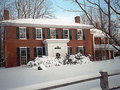 The Red House (The First Unitarian Society Church's Community House across the street from the Church in Wilton, NH)